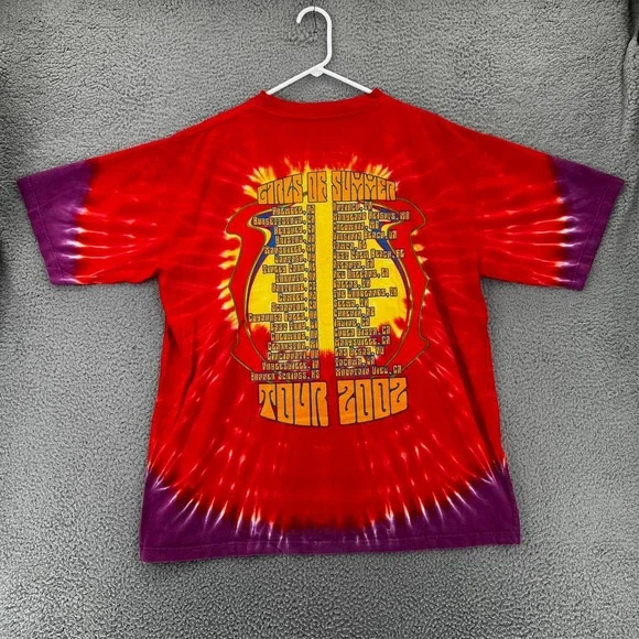 VTG Y2k  Aerosmith Girls Of Summer 2002 Tie Dyed‎ T Shirt Men XL - Picture 13 of 16